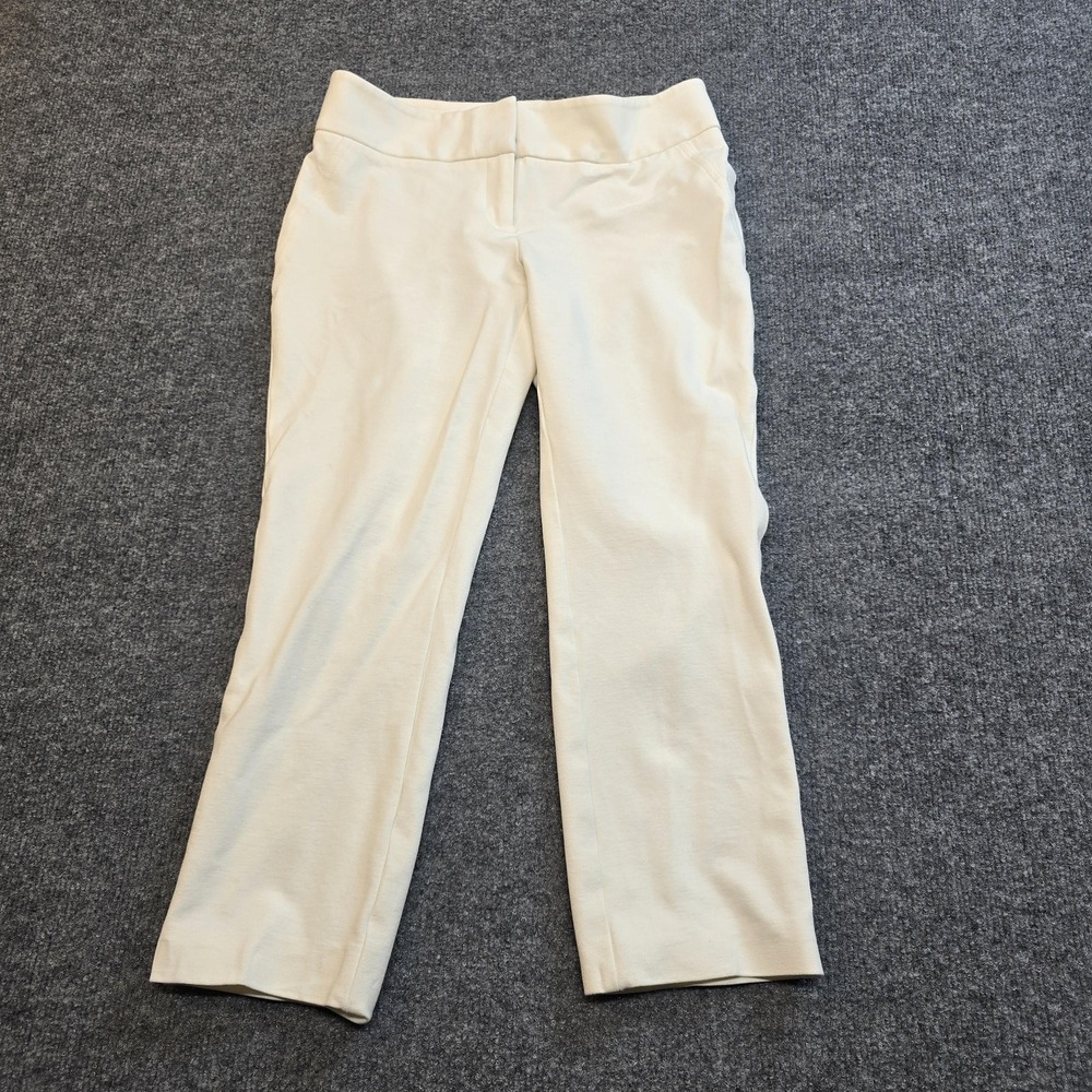 Vince Camuto Pants Womens 2P White Ponte Slim Straight Pull On Stretch Work
